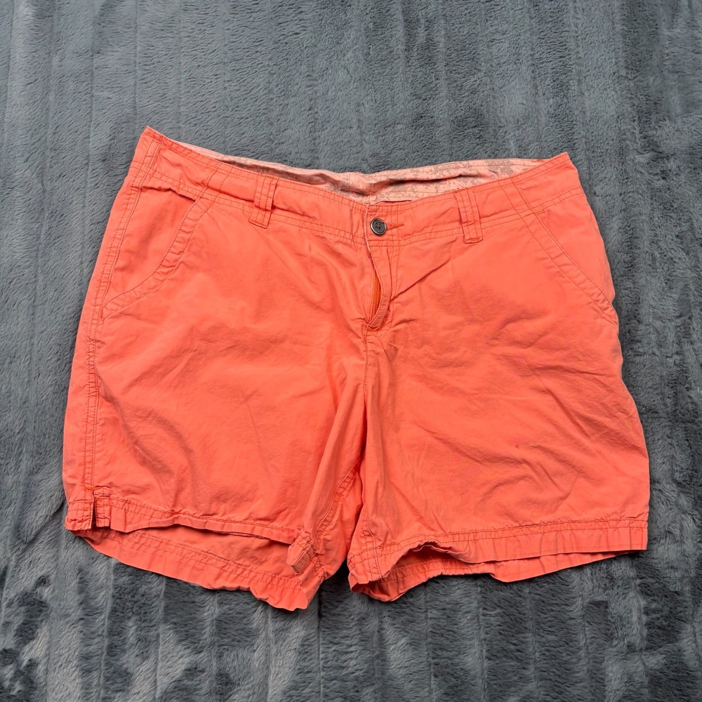 Columbia Sportswear Womens Coral Orange Cotton Hiking Outdoor Shorts Size 12